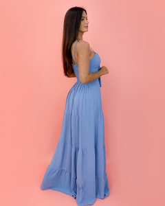 Vestido Camila - Azul Acinzentado - comprar online