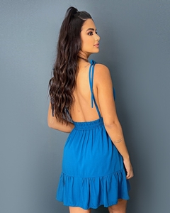 Vestido Valentina - Azul Petróleo - comprar online