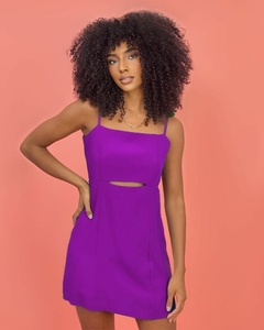 Vestido roxo fashion curto