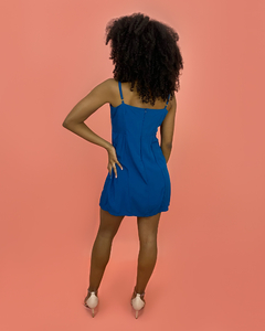 Vestido Naiane - Azul Petróleo - comprar online