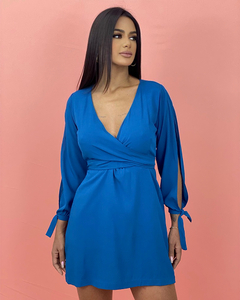 Vestido Marília - Azul Petróleo - comprar online