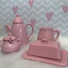 Conjunto Café da Manhã Rosa - 4 pçs - comprar online