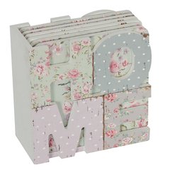 Porta Copos com Suporte Home Floral