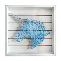 Quadro Madeira String Art Unicórnio - comprar online