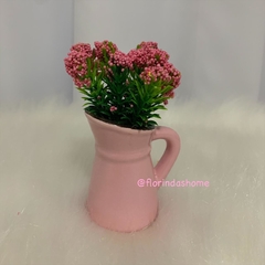 Mini Vaso com Arranjo Floral Rosa - comprar online