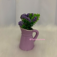 Mini Vaso com Arranjo Floral Lilás