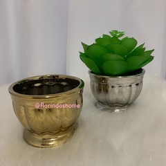 Cachepot Ceramica Dourado