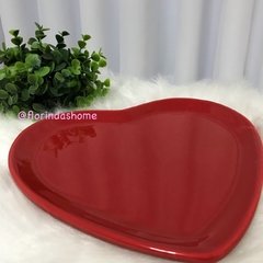 Prato Raso Coração Vermelho - comprar online