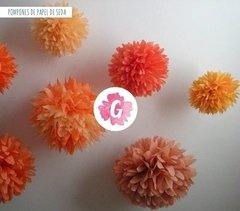 Pack 8 Pompones De Papel Seda Decorar Eventos P/ Desplegar - tienda online