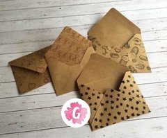 Sobres Papel Kraft Madera Tarjetas Invitaciones Cumpleaños en internet