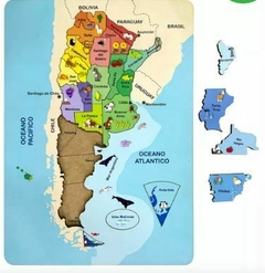 MAPA DE ARGENTINA ENCASTRE MADERA - comprar online