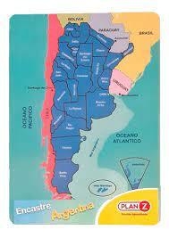 MAPA DE ARGENTINA ENCASTRE MADERA