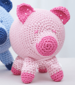 Muñeco tejido de apego - Chanchito amigurumi - comprar online