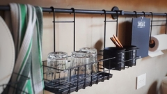Barral de cocina negro 60cm de largo - comprar online