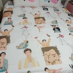 Acolchado estampado tamaño King (3x3) + 2 fundas de almohada de regalo en internet