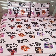 Acolchado estampado tamaño Queen (2.40x2.40) + 2 fundas de almohada de regalo en internet