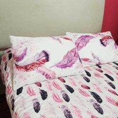 Acolchado estampado tamaño Queen (2.40x2.40) + 2 fundas de almohada de regalo en internet