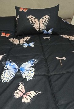 Acolchado estampado tamaño Queen (2.40x2.40) + 2 fundas de almohada de regalo