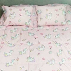 Imagen de Acolchado estampado tamaño Queen (2.40x2.40) + 2 fundas de almohada de regalo