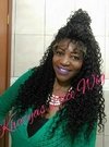 Lace Front Cabelo Humano, 60 Cm, Cacheado