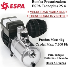 Envío con normalidad Bomba Presurizadora Espa Tecnoplus 25 4vf Velocidad Variable en internet