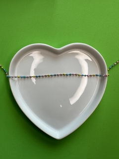 Choker Bolinhas Coloridas Aço Inox - comprar online