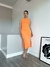 Vestido Canelado Midi Summer Laranja - loja online