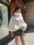 White cashmere & Groenland fox cape/ capa blanca - comprar online