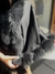 Short black alpaca cape & fur ponpons en internet