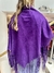 Poncho reversible con flecos/ Reversible Poncho with fringes - comprar online