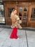 Tan cashmere cape with groenland fox/ capa habano - Silvia y Mario