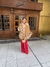 Tan cashmere cape with groenland fox/ capa habano - tienda online