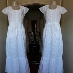 vestido tecido algodão branco laise lese festa artesanal - comprar online