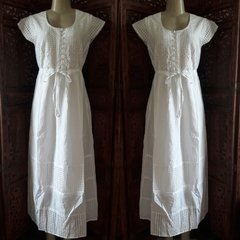 Vestido longo branco bordado geométrico em laise lese festa - comprar online