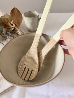 Set de cubiertos para ensalada BAMBOO CREAM - comprar online