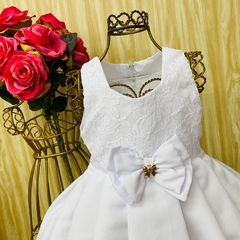 vestido de festa infantil branco