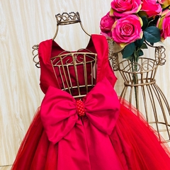 Vestido de festa infantil Graciele ( vermelho) -  Mundo Colorido Moda Infantil
