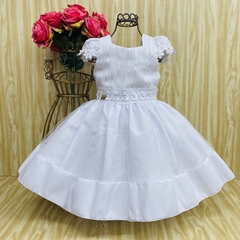 vestido de festa infantil branco