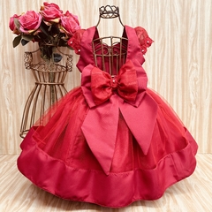 Vestido de festa infantil Emily vermelho - comprar online
