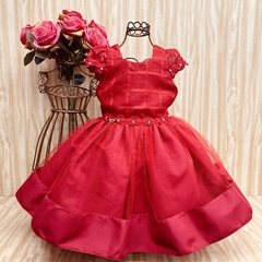Vestido de festa infantil Emily vermelho