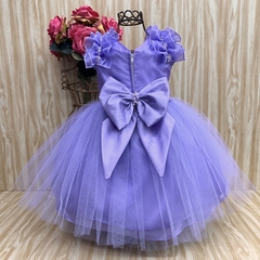 vestido de festa infantil lilas