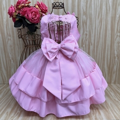 vestido de festa infantil rosa