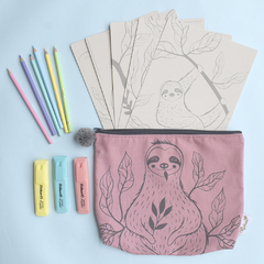 Kit para Colorear Grande en Maxicartuchera Colección Sloth - comprar online