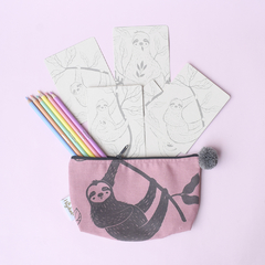 Kit para Colorear Pequeño en Cartuchera Colección Sloth en internet