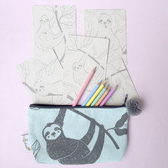 Kit para Colorear Pequeño en Cartuchera Colección Sloth - comprar online