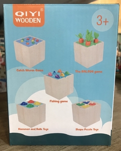 Cubo didáctico 5 en 1 madera(5 en 1 wooden toys)