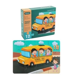 Puzzle 12 piezas Bus Escolar (Kylwin)