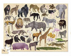 Puzzle tubo 100 piezas ANIMALES SALVAJES - comprar online