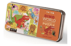 Puzzle lata 50piezas ( DINO WORD)