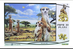 Puzzle 3 D 63 piezas MEERKATS( suricatas)